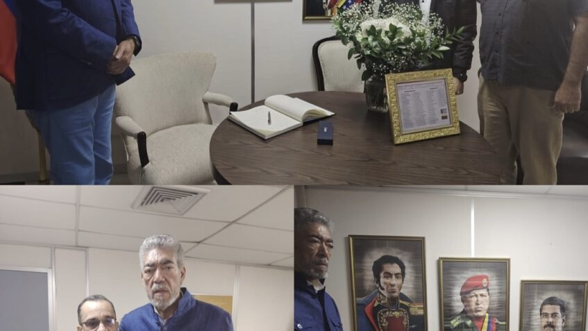 MIU firma libro condolencias y solidaridad con Venezuela en Panamá