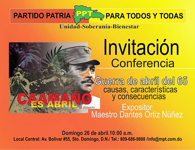 Invitación conferencia abril 1965