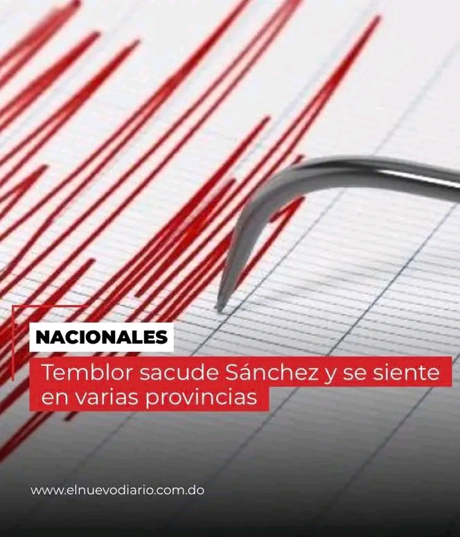 Un sismo de magnitud 4.5 sacudió la madrugada de este lunes el municipio de Sánchez, en la provincia Samaná